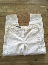 J Crew Ivory White Stretch Cropped Moto Pants Size 32 Ankle (34 x 26) - $27.20