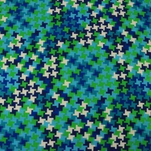 Schumacher Jax Print Azure Blue Green Geo Outdoor Multiuse Fabric By Yard 54&quot;W - £38.54 GBP