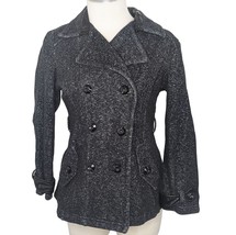Iz Byer Heathered Black Juniors Button Down Jacket Size Medium - $14.50