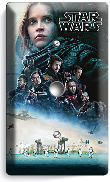 STAR WARS ROGUE ONE STORY JEDI REBELS LIGHT DIMMER CABLE WALL PLATE ROOM DECOR