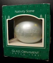 Hallmark Keepsake Christmas Ornament 1985 Nativity Scene Glass Original Box - £10.34 GBP