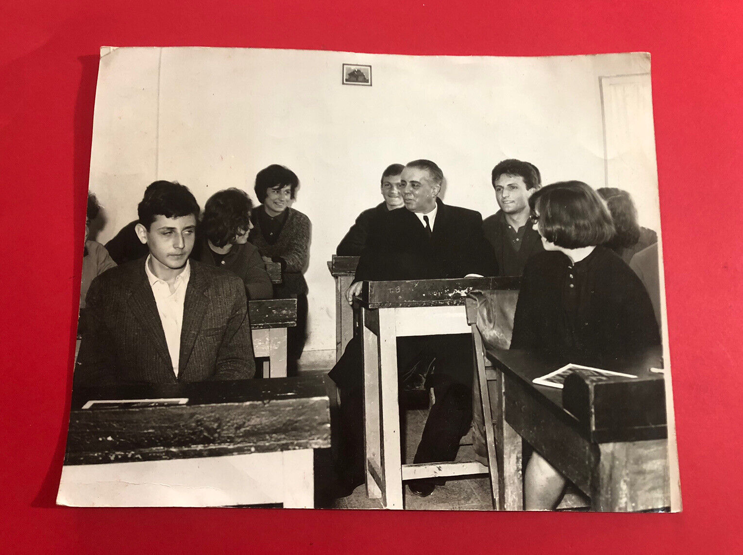old Albania photo-Enver Hoxha Dictator With Students-PPSH-communism