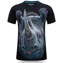 Men&#39;s animal T-Shirt orangutan/gas monkey/Wolf 3D Printed T-Shirts Men Funny - £18.85 GBP