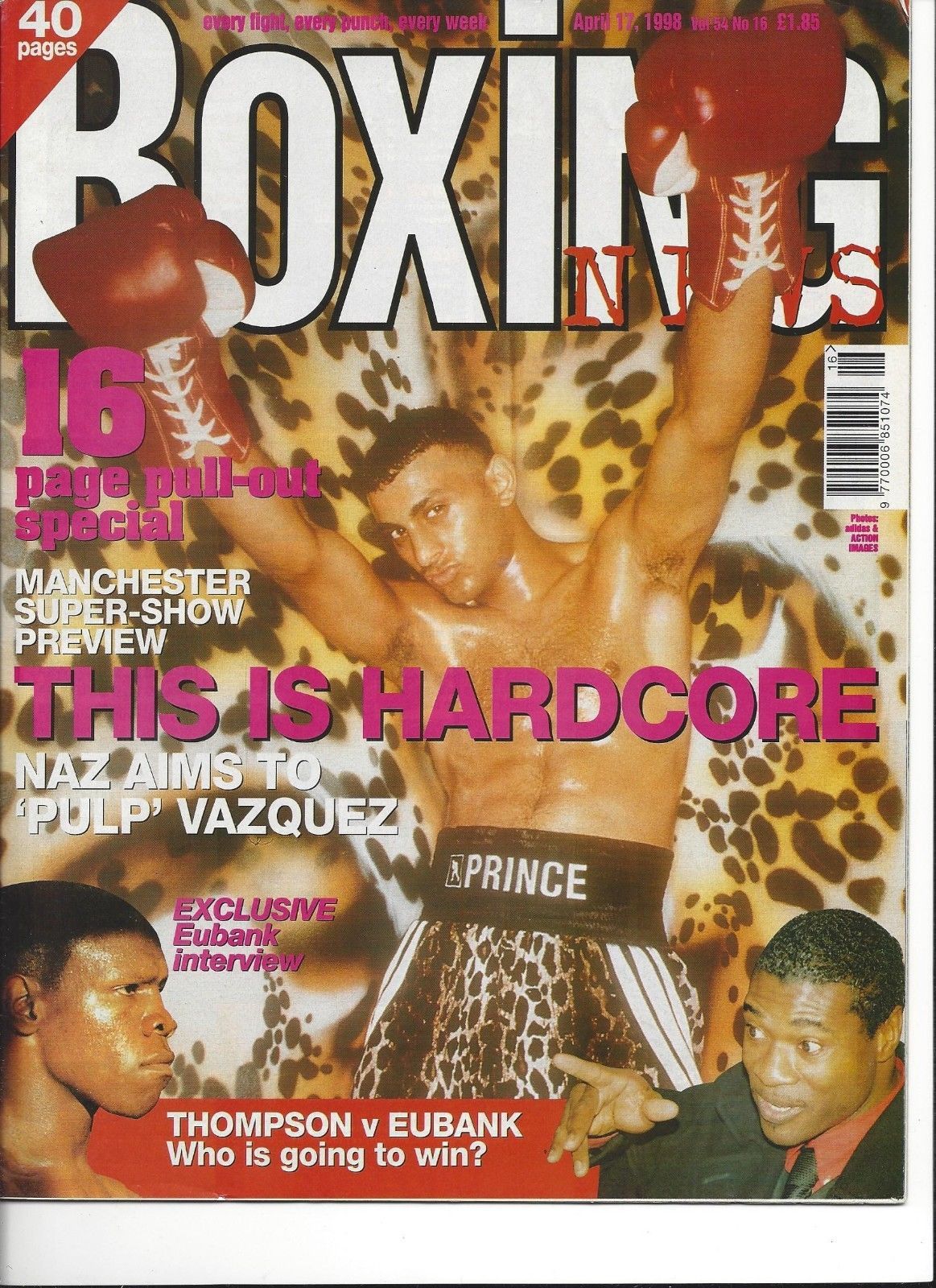Primary image for PRINCE NASEEN HAMED BOXING NEWS APRIL 1998 MAGAZINE NO LABEL