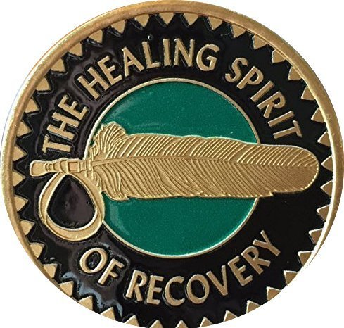 American Indian Healing Spirit Of Recovery Sobriety Medallion Chip &amp; Vin... - $17.77