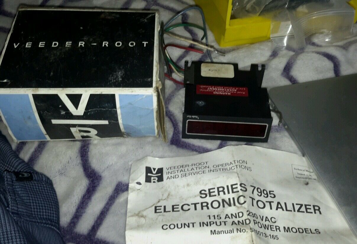 VEEDER-ROOT 799536-001 SERIES 7995 ELECTRONIC TOTALIZER 115 AND 230 VAC $39 - $25.13