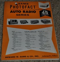 Vintage Sam&#39;s Photofact Auto Radio Series AR-45 October 1967 Service Manual - £10.95 GBP