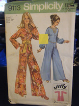 Simplicity 9113 Misses Jiffy Jumpsuit Pattern -Size 12 Bust 34 - $26.75