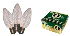 Christmas Light Bulbs C9 LED Faceted 25-ct Pure White, Holiday Bright Li... - €21,17 EUR