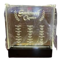 Smirnoff Vodka Classic Lighted Plaque Bar Lamp Bar Sign Mancave Dorm NIB - $103.49