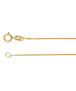 14K Yellow Gold Solid .55mm 16&quot; Box Chain - €187,64 EUR
