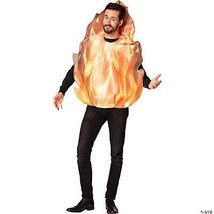 Flaming Fire Costume Adult Burning Inferno Sparks Pyre Halloween One Size GC1684 - $62.99