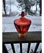 L. E. Smith Amberina Pedestal Compote/Candy Dish. 10-1/2&quot;H - $52.00