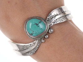 Vintage Southwestern Sterling silver/turquoise cuff bracelet - £146.40 GBP