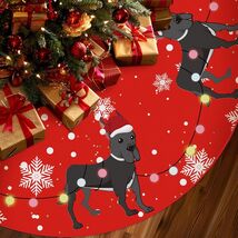 Great Dane Christmas Tree Skirt Red 48 Inch Winter Decoration - $5.24 Great Dane Christmas Tree Skirt Red 48 Inch Winter Decoration - $5.24