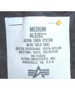 Alpha (TM) nylon liner for M-65 field jacket; ALS; black, MEDIUM Liner S... - £31.24 GBP