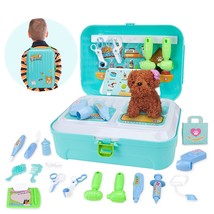 Play Vet Kit For Kids,Pretend Pet Doctor Toys 2 In1 Backpack,Pet Care And Groomi - £34.71 GBP
