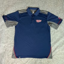 Minnesota Twins Mens Shirt Extra Large Navy Gray Polo Short Sleeve Baseball MLB - £14.65 GBP