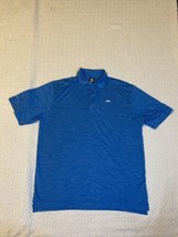 FootJoy Shirt Mens XL Performance Striped Golf Polo Blue Short Sleeve  - $20.57