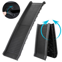 Portable Dog Ramp For Large Pet Folding Trunk Back Seat Ladder Step Car Suv 61&quot; - £65.53 GBP