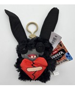 Fuggler Plush Clip-On Keyring Lord Long Black 4” Ugly Monster Toy Collec... - $23.36 CAD