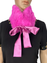 Codello, sciarpa in vera pelliccia di coniglio rosa - £44.03 GBP