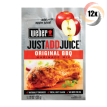 12x Packet Weber Just Add Juice Original BBQ Marinade Mix 1.12oz | Fast ... - £20.33 GBP