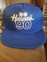 Vintage Hawaii 90 Snapback Trucker Hat Mesh Hawaiian Headwar NoS! - £15.02 GBP