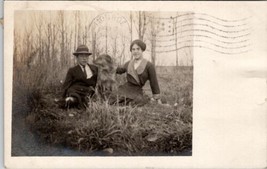 Winthrop Minnesota Jamison Family with Dog RPPC to Monroe Wisconsin Postcard Z20 - £13.47 GBP