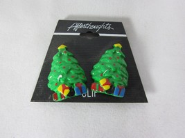 Afterthoughts Clip On Earrings Christmas Trees - $6.33