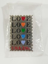 LOVE Stamp USA 20 c Hat Jacket Lapel Pin - $4.94