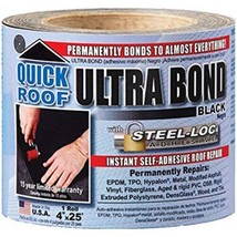 cofair products inc ubb425 Quick Roof, 4 -Inch x 25 -Feet, Black Ultra B... - $43.06
