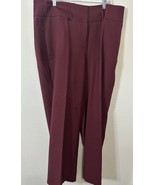 Lane Bryant The Perfect Drape Wide Leg High Rise Burgundy Pants Size 16 - $39.99
