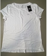 Under Armour Heat Gear Amour Fitted Women’s Size XL White Short Sleeve - $329.84 MXN