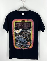Stranger Things Top Size Medium Black Short Sleeve Graphic Tee Shirt Cotton - $17.82