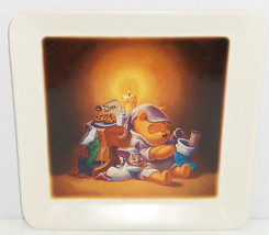 Disney Store Winnie Pooh Christmas Plate Piglet Sleeping Cookies Santa  - £39.46 GBP