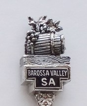 Collector Souvenir Spoon Australia Barossa Valley Wine Barrel Grapes 3D Figural - £14.87 GBP