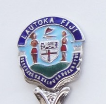 Collector Souvenir Spoon Fiji Lautoka Coat of Arms Cloisonne Emblem - $18.99