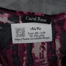 Carol Rose Shirt Womens 2XL Purple Sleeveless VNeck Floral Pullover Blouse - £20.17 GBP