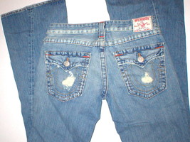 New Womens True Religion Joey Jeans 30 X 34 Distressed - £117.46 GBP