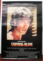 Staying Alive John Travolta Original 1983 Movie Poster Bee Gees Sylvester Stallo - £79.93 GBP