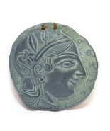Vintage 3D Greek Lady Souvenir Round Wall Ceramic Plaque Antique Finish ... - $476.92 MXN