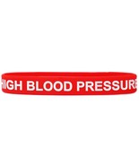 High Blood Pressure Medical Alert Wristband Bracelet in Red - £2.27 GBP