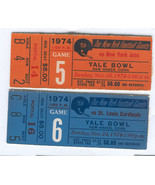 NEW YORK FOOTBALL GIANTS 2 1974 TICKET STUBS YALE BOWL NEW HAVEN CARDINA... - $29.75