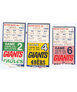 NEW YORK GIANTS 3 1979 TICKET STUBS 49ERS W 32-16 FALCONS W 24-3 PHIL SI... - £31.03 GBP