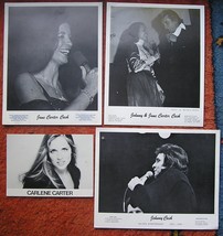 Johnny Cash 4 Vintage Official Promo Photos 1980 June Carter Carlene Fan Club - £23.50 GBP