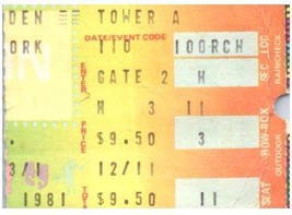 The Police Ticket Stub January 10 1981 Madison Square Garden New York City - £27.77 GBP