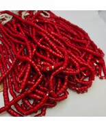 Very Unique Shape 7-8mm Vintage Venetian White Heart Trade Beads Long St... - $681.15 MXN