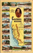 San Francisco California(CA) Missions Linen Hand Cancel 1948 Vintage Postcard - £5.99 GBP