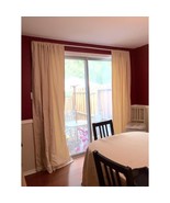 Handmade Curtains 51&quot;x85&quot; (2 panels) Lined Insulated Ivory Drapes Slider... - $101.09 CAD